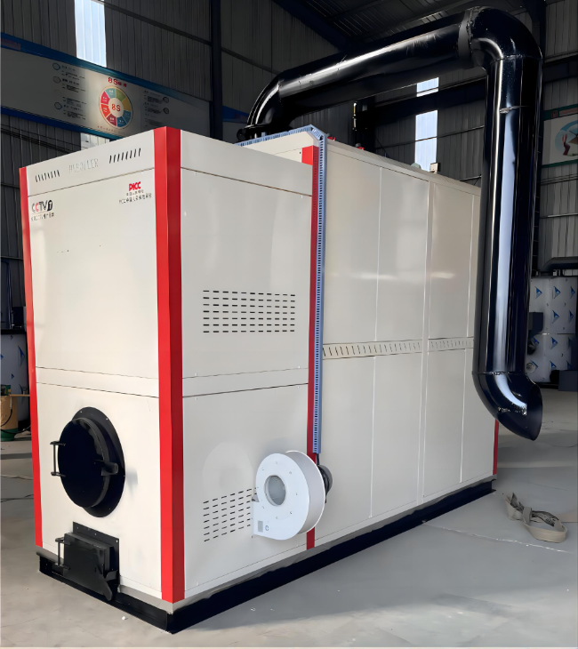 4噸臥式磁懸浮式旋風型生物質蒸汽熱源機用于板材廠